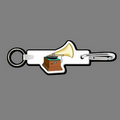 4mm Clip & Key Ring W/ Colorized Gramophone Key Tag